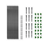 pumpumlia Cerceaux de serre pour lits surélevés - Cadre en fibre amovible - Tunnel de culture pour jardin - Tissu - Couverture de rangée de plantes - Supports de jardin - Filet de barrière
