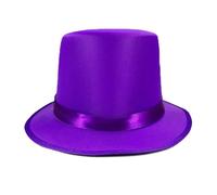 pumpumlia Chapeau haut de couleur vive pour bal masqué, fête, gentleman chapeau jazzy avec ceinture pour adulte, accessoire tendance pour spectacles sur scène