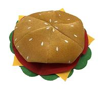 pumpumlia Chapeau unique en forme de cheeseburgers en forme de dessin animé - Accessoire photo pour carnaval, cosplay, hamburger pour adultes et enfants
