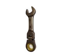 pumpumlia Clé à cliquet à tête flexible à extrémité ouverte - Clé mixte longue flexible - Réparation à cliquet - 8 à 19 mm - Réversible