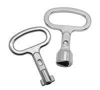 pumpumlia Clés de robinet d'eau triangulaire, clés d'armoire, clés multifonctions utilitaires, outils de bouche d'eau