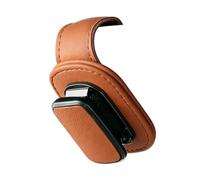 pumpumlia Clip de lunettes de soleil de voiture en cuir, installer le support de lunettes de soleil, s'adapte à tous les pare-soleils de véhicule lunettes de voiture