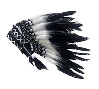 pumpumlia Coiffe authentique à plumes pour festivals et fêtes, style ethnique, accessoire pour cheveux pour les amateurs de mode, festival de musique