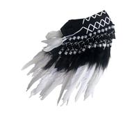 pumpumlia Coiffe authentique à plumes pour festivals et fêtes, style ethnique, accessoire pour cheveux pour les amateurs de mode, festival de musique