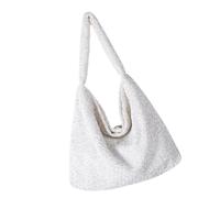 pumpumlia Élégant sac à bandoulière à paillettes pour femme - Spacieux sous les bras - Sac à main à paillettes pour le shopping, les fêtes et le travail - Sac de soirée, blanc, One Size