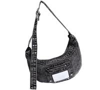 pumpumlia Élégant sac à main à bandoulière pour un usage quotidien, sac à bandoulière avec sangle réglable, sacoche en tissu confortable, sac à main tendance, sac à main polyvalent pour jeans, gris