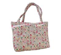 pumpumlia Élégant sac à main matelassé en coton avec imprimé floral, sac à bandoulière rembourré confortable, grande capacité, sacs sous les bras pour femmes, sac de courses matelassé, b, One Size