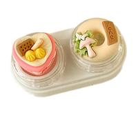 pumpumlia Étui à lentilles et outil de retrait compact en caoutchouc pour lentilles souples, blanc