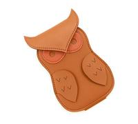 pumpumlia Étui de rangement en cuir synthétique pour médiators de guitare, marron clair