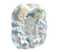pumpumlia Étui de rangement pour cartes photo et cartes de crédit en dentelle Motif nœuds, a