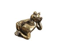 pumpumlia Figurine artistique en laiton massif - Symbole de richesse traditionnel - Pièce décorative pour la maison, le bureau - Décoration de table - Figurine grenouille en laiton