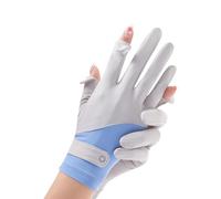 pumpumlia Gants de protection solaire pour l'extérieur - Antidérapants - Pour femme - Légers et respirants - En soie glacée - Pour l'équitation