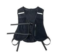 pumpumlia Gilet de course réglable avec support de téléphone, sacs à dos légers, réfléchissants, poche à eau extérieure réfléchissante, pour la nuit
