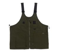 pumpumlia Gilet de pêche à séchage rapide sans manches avec poches pour la randonnée, le camping en plein air pour homme et femme, séchage rapide, pêche en plein air, vert militaire, Taille unique