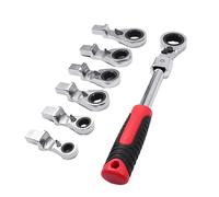 pumpumlia Jeu de clés à cliquet à tête flexible de 8 à 19 mm avec tête à dégagement rapide avec poignée antidérapante
