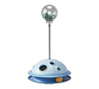 pumpumlia Jouet interactif avec distributeur de nourriture sèche pour animaux de compagnie actifs et chats