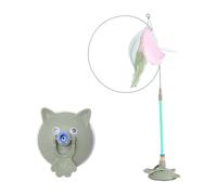 pumpumlia Jouet interactif pour animaux de compagnie avec base à ventouse pour exercices et jeux de félins actifs