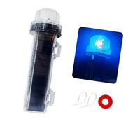 pumpumlia Lampe d'avertissement avec panneau solaire Bleu