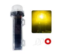 pumpumlia Lampe d'avertissement avec panneau solaire Jaune