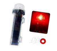 pumpumlia Lampe d'avertissement avec panneau solaire Rouge