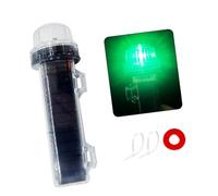 pumpumlia Lampe d'avertissement avec panneau solaire Vert