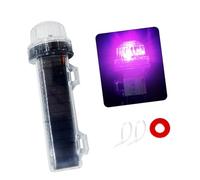 pumpumlia Lampe d'avertissement avec panneau solaire Violet