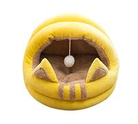 pumpumlia Lit chaud pour animal de compagnie, chaton, lit d'hiver, niche pour chien, lit antidérapant, coussin rond, coussin rond pour petit animal