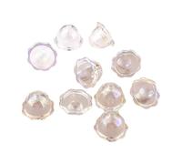pumpumlia Lot de 10 pendentifs élégants en acrylique avec cloches et pétales de fleurs pour bijoux et projets d'artisanat