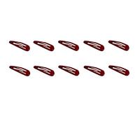 pumpumlia Lot de 10 petites pinces à cheveux en métal rouge pour filles 2,5 cm/5,1 cm