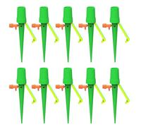pumpumlia Lot de 10 pics d'arrosage automatique pour plantes d'intérieur et d'extérieur avec valves de réglage facile, système d'irrigation de jardin, buse d'arrosage réglable