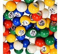 pumpumlia Lot de 100 boules de bingo multicolores faciles à lire pour les fêtes et les prix - Lot de boules de bingo colorées