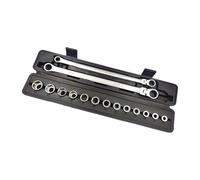 pumpumlia Lot de 15 clés à cliquet et clés à cliquet pour divers véhicules automobiles, usage domestique, réparations quotidiennes, travail automobile, cliquet rapide