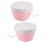 pumpumlia Lot de 2 bols pliables en silicone réutilisables pour le camping, le bureau, le lave-vaisselle - 950 ml