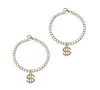 pumpumlia Lot de 2 colliers décoratifs en forme de chat avec strass et lettre dollar