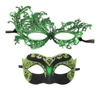 pumpumlia Lot de 2 mascarades inspirées de la danse pour couple fonctionnel pour Halloween et rassemblements festivités confortables