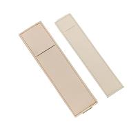 pumpumlia Lot de 2 trousses à crayons avec bande élastique pour carnet de notes à couverture rigide en polyuréthane, Blanc abeille