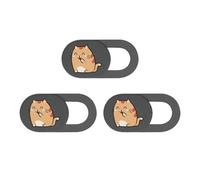 pumpumlia Lot de 3 housses de protection pour webcam, motif chaton de dessin animé pour ordinateur portable, PC, téléphone portable, webcam, protection de la vie privée, autocollant pour webcam