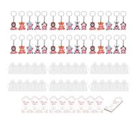 pumpumlia Lot de 30 porte-clés en forme d'animal fonctionnels pour fête prénatale ou sac cadeau
