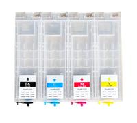 pumpumlia Lot de 4 cartouches d'encre rechargeables de rechange pour imprimantes WFC5290 WFC5790 WFC5210 WFC5710 sans cartouche, facile à installer