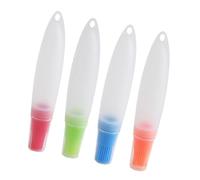 pumpumlia Lot de 4 pinceaux à badigeonner en silicone de qualité professionnelle avec flacon compressible, parfaits pour l'huile, le vinaigre, la sauce, le camping, la cuisine
