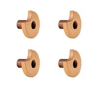 pumpumlia Lot de 4 poignées de tiroir en bois à trou unique pour meubles de rangement de chambre d'enfant, installation facile, quincaillerie d'armoire en bois à trou unique