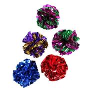 pumpumlia Lot de 5 sphères froissées pour jeu d'intérieur - Sphère colorée en papier sonore - Jouet interactif pour chats