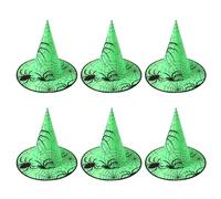 pumpumlia Lot de 6 décorations de chapeau de fête d'Halloween pour enfants et adultes, déguisements de magicien, sorcière, fêtes de mode