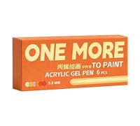 pumpumlia Lot de 6 stylos à encre gel acrylique rétractables avec pointe d'aiguille de 0,8 mm pour croquis, journal, gribouillage, fournitures artistiques