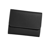 pumpumlia Minimalists Portefeuille court pour femme avec plusieurs emplacements pour cartes, espèces, pièces de monnaie, pochette en cuir PU, petit portefeuille tendance, Noir , Beauté de masse
