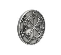 pumpumlia Mystique Salomon Roi Sceau Coin King Seal Amulettes Bijoux Symbolisant la Sagesse Prospérités Symbole Protection de la Richesse, taille unique, Comme décrit
