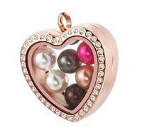 pumpumlia Pendentif en acier inoxydable en forme de cœur - Fournitures de bricolage uniques pour bijoux et colliers - Pendentif élégant en forme de cœur, One Size, Comme décrit, Comme décrit.