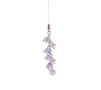 pumpumlia Pendentif en forme de fleur pour téléphone et appareil photo - Accessoire de sac - Lys of the Valley - Chaîne de téléphone pour femmes et filles