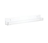 pumpumlia Petite étagère murale en acrylique transparent de 38,1 cm pour mur de maison, rebord pour décoration de salle de rangement, étagère murale transparente