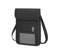 pumpumlia Pochettes de voyage pour passeports familiaux avec blocage RFIDS, pochettes cachées pour le cou, pour femmes et hommes, portefeuille de voyage familial, Noir , One Size